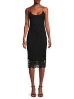 Кружевное платье-комбинация Donna Karan без рукавов, черный