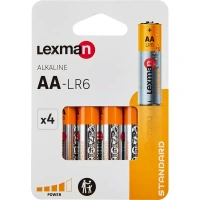Батарейка алкалиновая Lexman АА 4 шт. LEXMAN None