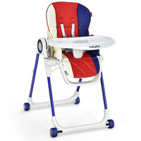 Складной стульчик для кормления с регулируемой спинкой Baby Joy, мультиколор