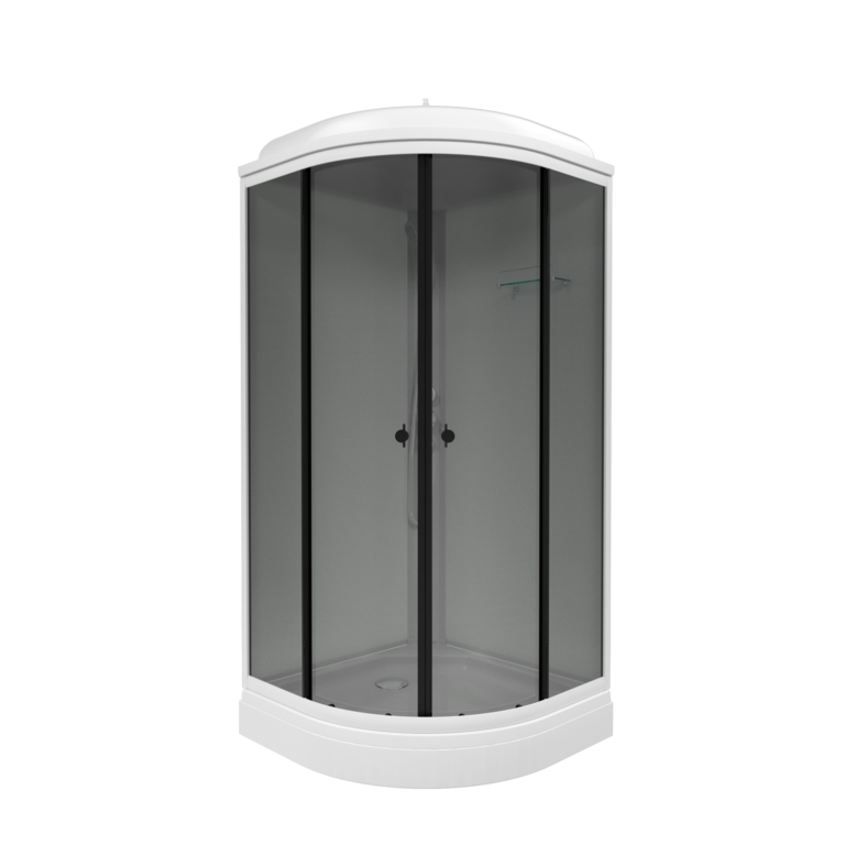 Душевая кабина ТРИТОН "Лайт 100*100 В" 1000x1000x2315 1/4 круга, средний поддон, ДН4 (7 места+сифон D50мм)