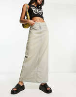 Светлая грязно-грязная джинсовая юбка макси со складками в винтажном стиле COLLUSION