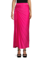 Плиссированная атласная юбка Donna Karan, цвет Magenta