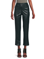 Укороченные брюки из искусственной кожи Calvin Klein, цвет Malachite