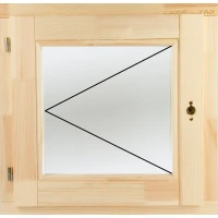 Окно деревянное одностворчатое сосна 580x580 мм (ВхШ) поворотное однокамерный стеклопакет цвет натуральный Без бренда No