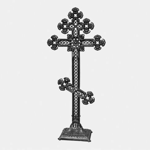 Крест надгробный чугунный Касли №4