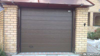 Ворота гаражные секционные 3250x2125 шоколадно-коричневый