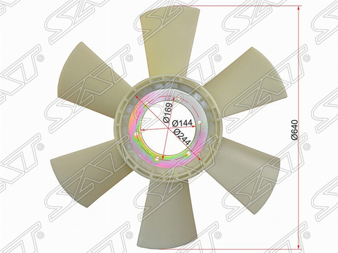 Крыльчатка вентилятора ISUZU FORWARD 95-06 6SD1\8PE1\10PC1\10PE1