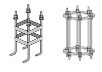 Анкерные блоки фундаментных болтов АБ, АГ, ФБ, БФБ, ФМ, АН