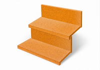 Резиновая плитка ST Противоскользящая Ступень оранжевая 500х500х20 мм