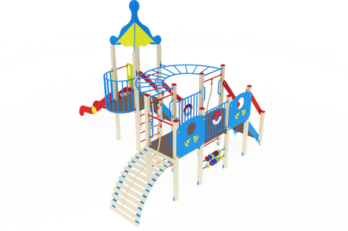 Детский игровой комплекс Морской Горка 1500 5960х5040х4180