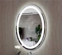 Овальное зеркало с подсветкой 40х60 см