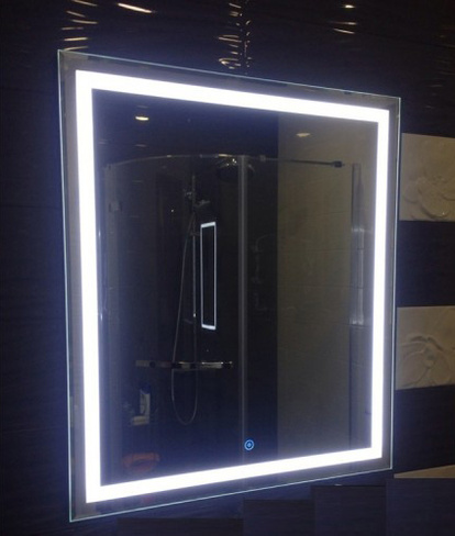 Квадратное зеркало с подсветкой и подогревом 50х50 см