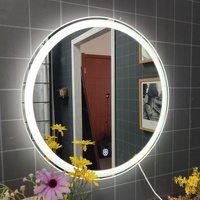 Круглое зеркало с подсветкой 50 см