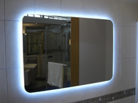 Прямоугольное зеркало с подсветкой 30х40 см