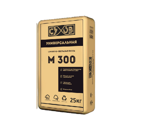 Смесь цементно-песчанная СУХОВ М-300 25 кг