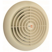 Вытяжка для ванной диаметр 100 мм Mmotors ММ 100 круглый/обратный клапан/кремовый