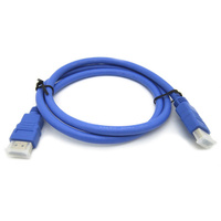 Кабель HDMI to HDMI 1.8м, синий позолоченные контакты