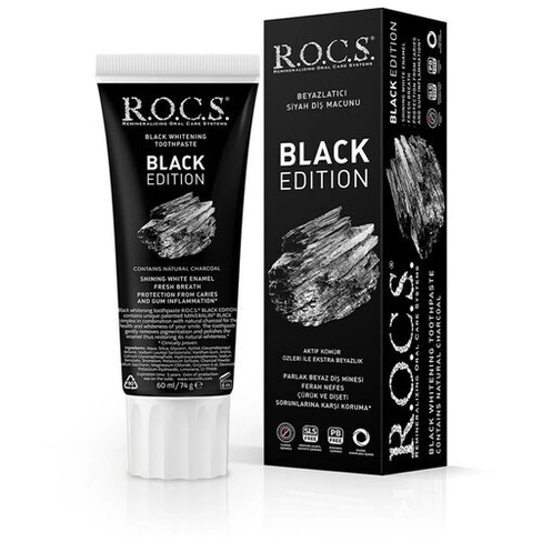 Зубная паста R.O.C.S. Black Edition Черная отбеливающая, 74 мл Еврокосмед-Ступино ООО