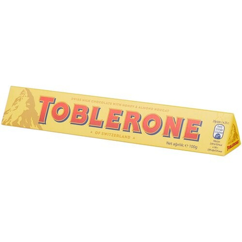 Шоколад Toblerone молочныймед, миндальный, 100 г