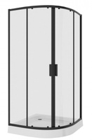 Душевой уголок Niagara NG-6807-08 black (100*100*190) полукруг, двери раздвижные, без поддона