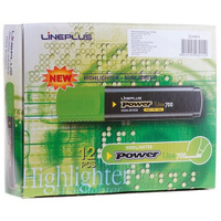 Line Plus Набор текстовыделителей Power Line 700 (HI-700C) зеленый, 12 шт, зеленый, 12 шт.