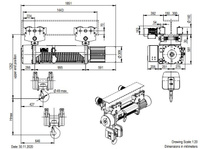 Таль электрическая канатная передвижная 10 MT525 H13 V4 4/1 S N 21 20