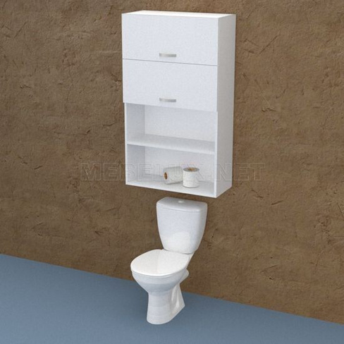 Навесной шкаф для туалета ШТ4 МДФ 700*300*1200