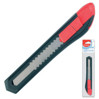 Нож канцелярский 18 мм MAPED "Start", фиксатор, корпус черно-красный, европодвес, 018211