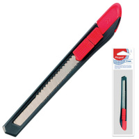Нож канцелярский 9 мм MAPED "Start", фиксатор, корпус черно-красный, европодвес, 92211