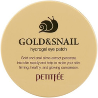 Petitfee Гидрогелевые патчи для век с золотыми частицами и фильтратом муцина улитки Gold & Snail hydrogel eye patch, 60