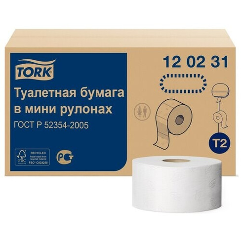 Туалетная бумага TORK Advanced 120231 12 рул. 1214 лист., белый, без запаха Tork