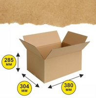 Картонная коробка (гофрокороб) 38 (Т24B) 380мм*304мм*285мм