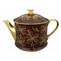 Заварочный чайник 400 мл Leander "Виндзор /Золотые цветы /бордо" / 158682 LEANDER