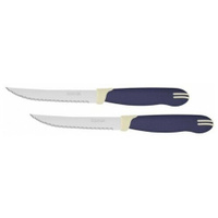 TRAMONTINA Набор ножей для стейка Multicolor с зубцами, 2 шт. синий/серебристый 2 2
