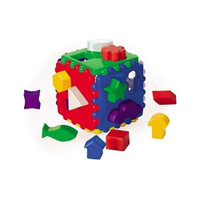 Развивающая игрушка Рыжий кот Логический куб большой И-3929, 18 дет., разноцветный