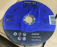 Диски отрезные FERRLINE Круг отрезной по металлу Ferrline Expert 150 х 1,6 х 22,2 мм A46TBF