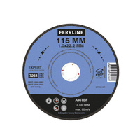Диски отрезные FERRLINE Круг отрезной по металлу FerrLine Expert 115 х 1,0 х 22,2 мм A46TBF