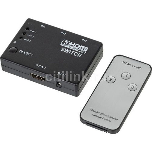 Переключатель аудио-видео PREMIER HDMI (f) - HDMI (f), HDMI (f), ver 1.4, черный [7004]