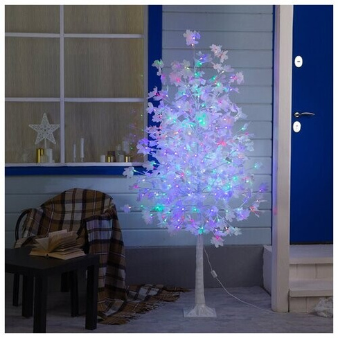Luazon Lighting Дерево светодиодное 1.8 м, "Клён белый", 350LED, 220V, RGB