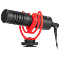 Микрофон проводной BOYA BY-MM1+, разъем: mini jack 3.5 mm, черный, 1 шт