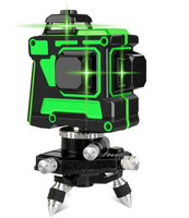 Лазерный уровень нивелир Hilda 4D/16 лучей зеленого цвета 360 градусов, с литейной батареей пульт