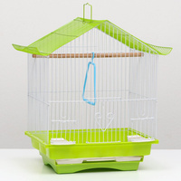 Клетка для птиц укомплектованная, 30 х 23 х 39 см, зеленая Пижон