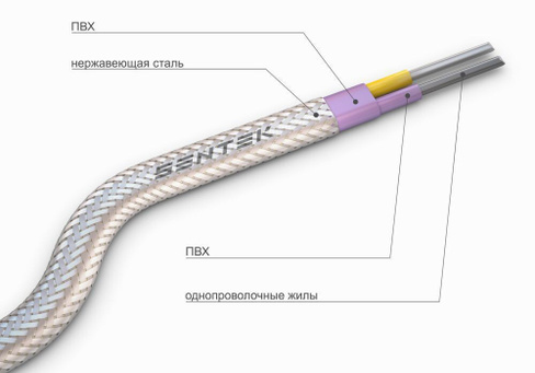 Провод термоэлектродный Sentek ПТВВЭ ХК 2x1,0