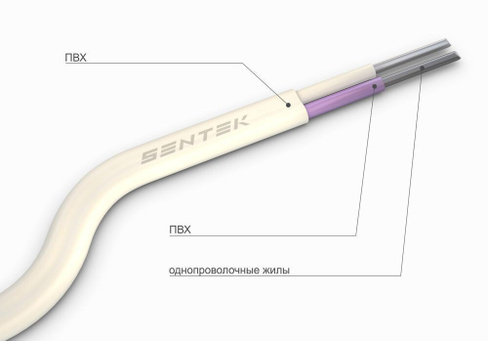 Провод термоэлектродный Sentek ПТВВ ХА 2*2,5