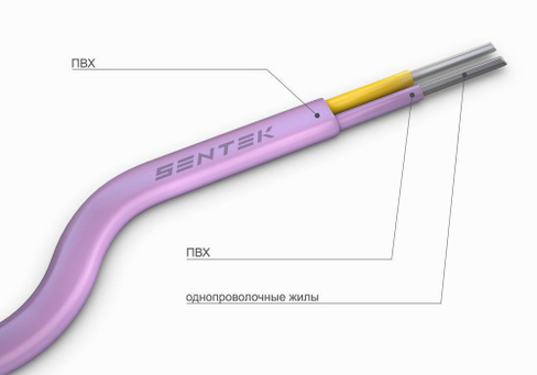 Провод термоэлектродный Sentek ПТВВ ХК 2*0,5