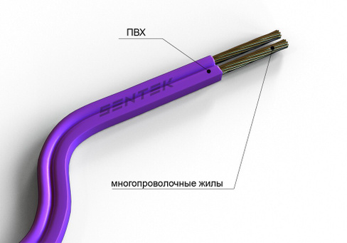 Провод термоэлектродный Sentek ПТГВ ХК 2х0,5