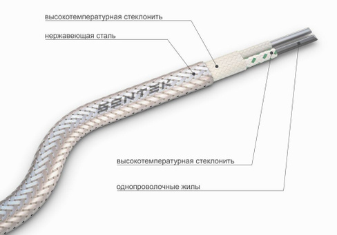 Провод термоэлектродный Sentek ПТНЭ ХА 2х1,4