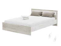Кровать КР 602 Спальня Гармония (дуб крафт серый/дуб крафт белый)