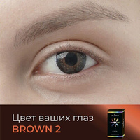 OKVISION Цветные контактные линзы OKVision Fusion color Brown 2 на 3 месяца Контактные линзы