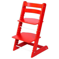 Растущий стул Мастерская Феникс - Красный (белая фурнитура)